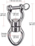 SELEWARE Silent Bearing Swing Swivel, 360 Rotational Device for Tree Swing, Hammock Chair, 1200LB Capacity