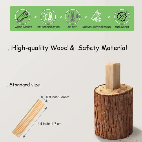 ICEKO KN 100pcs Classic Wooden Building Blocks Set, Solid STEM Toys for Kids, Montessori Toys for Toddlers
