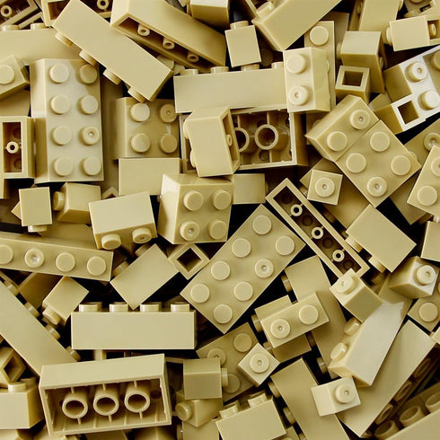 Feleph 260 Pieces Tan Bulk Bricks, Classic Building Creative Play Blocks Set Compatible with Major Brick Brands