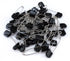 yueton 50pcs Black Plastic Head Baby Safety Pins, Safety Locking Baby Cloth Diaper Pins