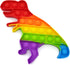only U Set, Set 4 Pack Dinosaur Pop Fidget Toys Silicone Rainbow Dinosaur Popper Fidget for Children, Sensory Squeeze