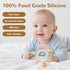 Hooku 6-12 0-6 Silicone Teethers for Babies Months, Teething Toys for Babies Months, Baby Fruit Teethering Rings, BPA