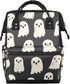 Hsnar Halloween Ghosts Print Waterproof Diaper Bag Backpack Large Capacity Baby Bag with