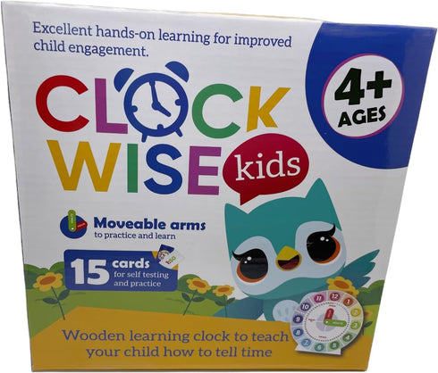 Interactive Educational Teaching Clock, Learn Time Easily with Moveable Arms, Hands-On Learning Tool for Kids