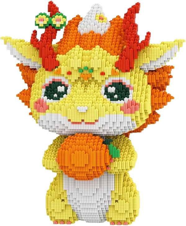 HONLANCH Animal Orange Dragon Micro Building Blocks Set, 13500 PCS Gift for Adults and Kids