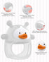 0-6 Teething Toys for Babies Months, Never Drop Silicone Baby Teether, Hand Pacifier for Sucking, Soothing Pain Relief