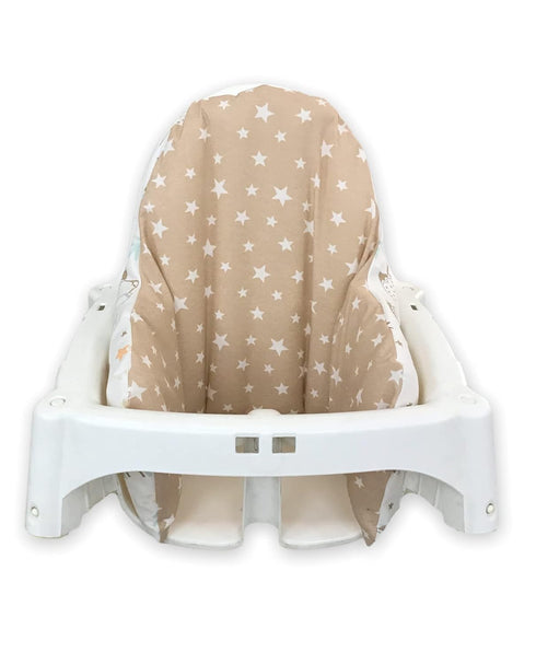 Cover Washable & Reversible Cotton Cushion Cover for IKEA High Chair Accessories, Compatible with Antilop,Only Cover!