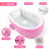 EZYCOK Swimming Inflatable Baby Bathtub, Portable Infant Toddler Bathing Tub Non Slip Travel Bathtub Mini Air Pool Kids