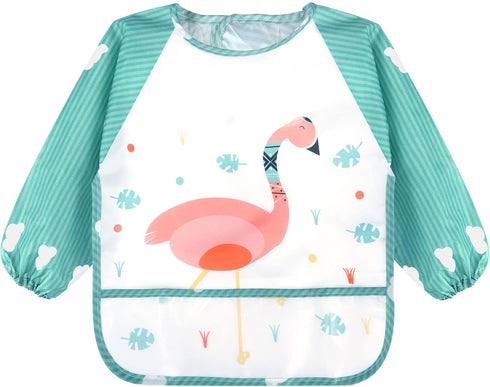 Accmor Waterproof Long Sleeve Bibs for Toddlers - Ideal for Feeding