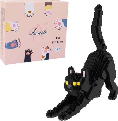 Larcele Cat Micro Building Blocks Animal Set, DIY Mini 3D Building Toy
