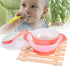 Slip Resistant Suction Bowls for Baby, Children Feeding Bowls with Sensing Spoon Cover for Home (Pink)