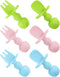 6 Pcs Silicone Baby Spoons and Forks Set - Toddler Utensils for Led Weaning, Chewable for Self-Feeding