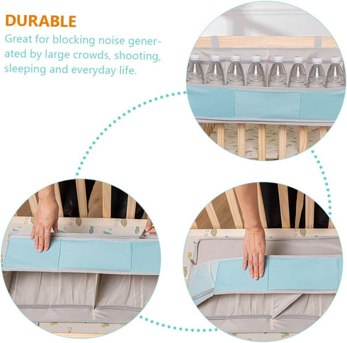 Toddmomy Hanging Diaper Organizer for Nursery Multi Functional Changing Table Storage Bag Holds Diapers Wipes
