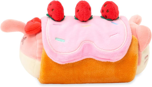 Anirollz Kittiroll Plush in Roll Cake Outfit, Kawaii Stuffed Animal with Removable Costume for Kids