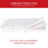 52" 28" 8", Crib Mattress Protector Waterproof, Quilted Crib Mattress Pad Cover x Extra Soft Breathable Toddler Bed