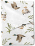 Vintage Mallard Duck Leaves Baby Blanket for Boy Girl Duck Hunting Flannel Soft Swaddle Blanket 30x40