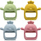 4 Packs Baby Teething Toy Silicone Teething Toys for Babies Over 6 Months, Anti Dropping Wrist Hand Teethers