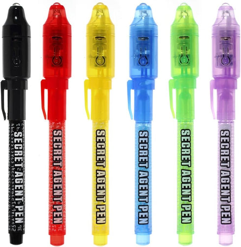MALEDEN Invisible Ink Pen, Upgraded Spy Invisible Ink Pen with UV Light for Secret Messages and Kids Toys