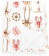 Wicbfdfv Cute Lobster Lighthouse Rudders Bows Stripe Baby Blankets for Boy Girl Summer