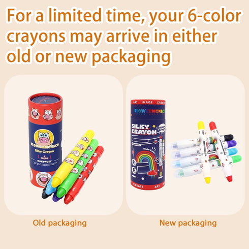 6 Lebze Jumbo Crayons for Toddlers, Colors Washable Crayons, Easy to Hold Silky Large Crayon for Babies and Children