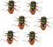 6pcs High Simulation Insect Bee Figures, Realistic Bee Educational Plaything, Cake Topper, Lawn Ornament