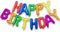 Rainbow Happy Birthday Balloons Banner, 16 Inch Mylar Foil Letters, Reusable Party Decorations