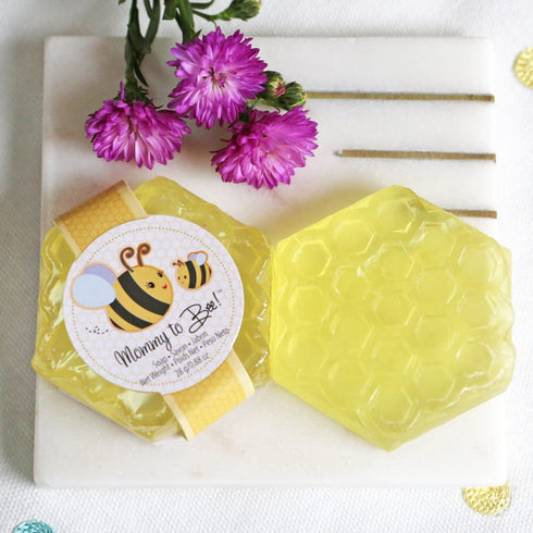 Mommy Pack 4 Count,21084NA Kate Aspen Sweet Honey & Fresh Flower Scented Honeycomb Soap, to Bee Baby Shower Favors
