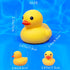 3.4 Inch 2 Swimming Pcs Kalafona Rubber Bathtub Duck/Duckie Waterproof No 'Bebe' No Hole Funny Bath Pool Toy Without