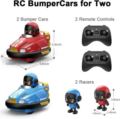 OBEST Multiplayer Remote Control Bumper Car, 2 Pack, RC Car with Ejection Doll, Interactive Toys for Boys and Girls