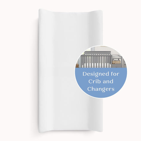 Delta Children Crib and Changer Changing Pad and Plush Cover - Works with Crib and Changers - Machine Washable Cover.