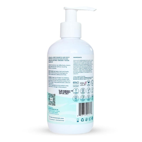 Baby Shampoo & Body Wash | Tear-Free, Plant-Based Formula for Gentle Cleansing, Nurturing, and Ethical Care, Free from