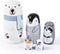 Tngan Nesting Dolls, 5Pcs 6" Tall Russian Nesting Dolls, Handmade Matryoshka for Kids, Wooden Stacking Toys