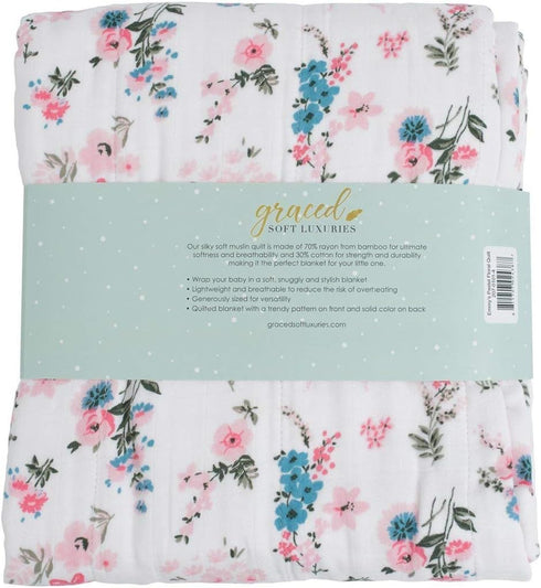 47 47 GRACED SOFT LUXURIES Muslin Baby Blanket | Breathable, Ultra-Soft Muslin Quilt | Perfect Receiving Blankets