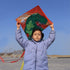 HONBO DIY Kite for Kids, Beginners Kite for Children 3 Years and Up, with 2x300cm Long Tails and 60m String