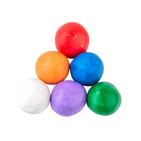 6 (2 oz Set, Pack Colorations Wheat & Gluten Free Glitter Dough - Colors Each) | Non-Toxic, Play Dough, Bulk Sensory