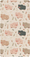 miaozhen Cotton Crib Sheets for Baby Boys Girls Soft Breathable Funny Grassland Pig