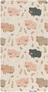 miaozhen Cotton Crib Sheets for Baby Boys Girls Soft Breathable Funny Grassland Pig