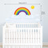DECOWALL SG2-1713 Rainbow and Clouds Kids Wall Stickers - Wall Decals Peel and Stick Removable for Kids Nursery Bedroom