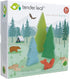 Tender Leaf Toys Fir Tops Set of Three Wooden Fir Trees and a Fox for Kids Train Accessories