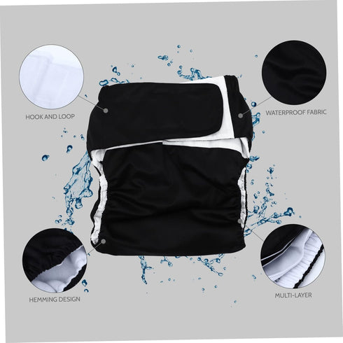 Comfortable Reusable Cloth Diaper for Adults - Black Design for Daily Use