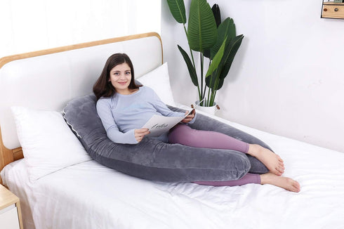 AS AWESLING Pregnancy Pillow, U Shaped Full Body Pillow, Nursing, Support and Maternity Pillow for Pregnant Women