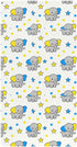 miaozhen Cotton Crib Sheets for Baby Boys Girls Soft Stretchy Cartoon Elephants Blue