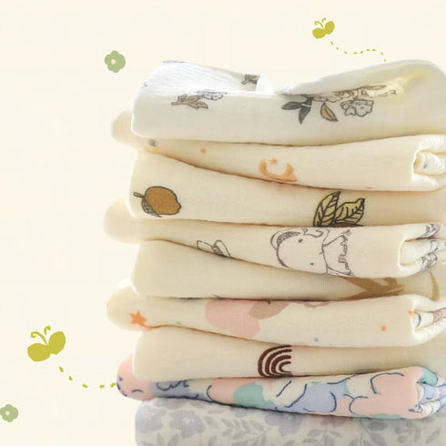 15 Pack, 10x10 inches MUKIN Baby Washcloths, Natural Cotton Face Towels