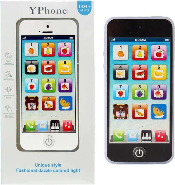 Cooplay Learning Smart Phone Toy - Music Lullaby Touch Screen Type-C Rechargeable for Toddler Baby