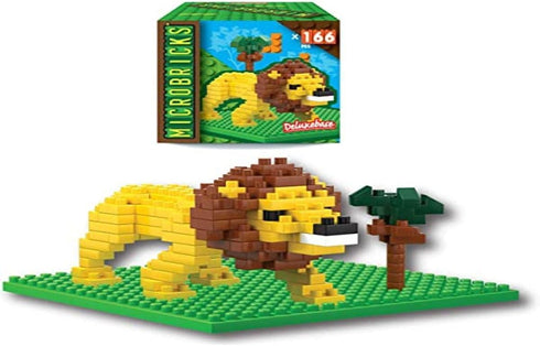 Lion from Deluxebase, Safari Themed 3D Puzzle Mini Blocks Building Toys for Kids Party Favors