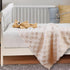 Checkered Baby Blanket Neutral, Ultra Soft Fuzzy 30 x 40 Inches Cozy Reversible Bed Blanket for Toddlers Infant