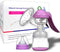 JADE KIT Manual Breast Pump, Adjustable Suction Silicone Hand Pump for Breastfeeding, Purple