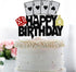 Poker-Themed Cake Topper - Dice & Cards Birthday Decoration