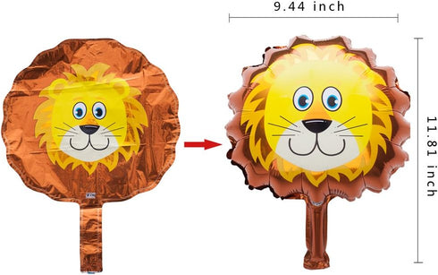 SUN-E 12PCS Mini Animals Balloons Jungle Safari Theme Birthday Party Decorations for Kids