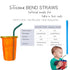 Reusable Thin Short 6.7" Cute Silicone Bendy Straws for Toddlers, Kids, Baby, 6 10 12 oz Wine/Yeti Tumbler,